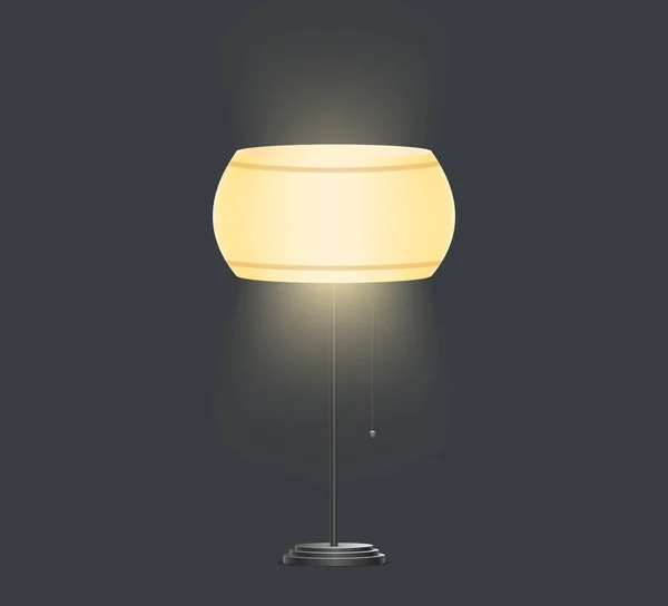 Світлова Підлогова Лампа Ізольована Прозорому Фоні Сучасні Електричні Факели Дизайну — стоковий вектор
