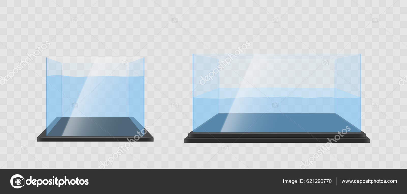 Realistic Transparent Glass With Water Isolated Stock Illustration