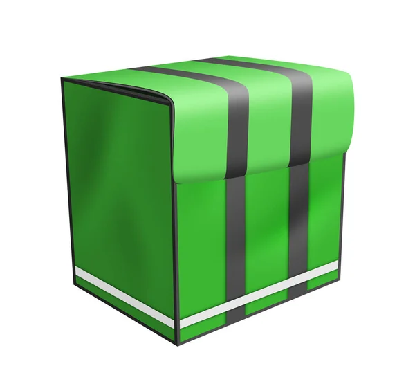 Πράσινη Τσάντα Ταχυμεταφορών Στεγανωτικά Δοχεία Για Φρέσκα Τρόφιμα Πακέτο Πίτσα — Διανυσματικό Αρχείο