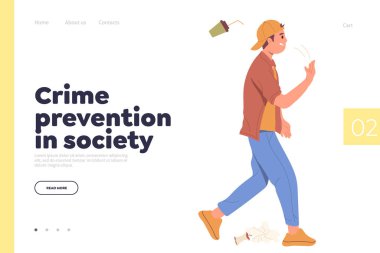 Çevrimiçi hizmet için çağrı sayfası topluma suç önleme ve psikolojik ebeveyn desteği sunuyor. Kötü davranışlar sergileyen düz çizgi film karakteri ve çevreyle ilişkisi