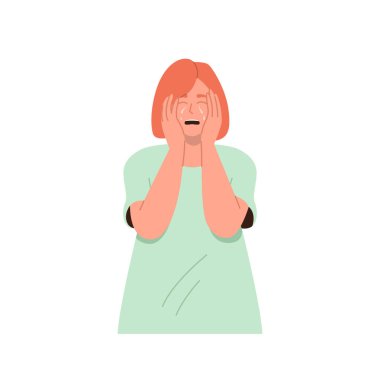 Ağlayan kadın, fiziksel ve duygusal şiddet temsili yüzünden depresyonda, mutsuz ve üzgün hissediyor. Umutsuzluk içindeki kadın karakter keder ve keder içinde zihinsel bozukluklar yaşıyor.