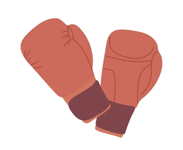 皮制拳击手套防护运动服 用于练习在白色背景上隔离冲压 专业拳击手动作磨损矢量图解 格斗运动 武术概念 — 图库矢量图片