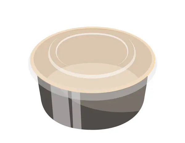 Pudełko Żywności Przezroczystym Plastikowym Pokrywką Makieta Projekt Wektor Ilustracji Izolowane — Wektor stockowy