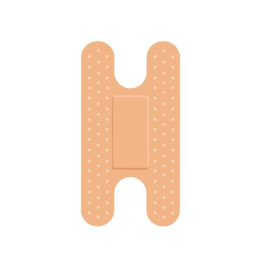 Yaranın korunması için kullanılan esnek materyalden geniş tıbbi alçı antibakteriyel yapıştırıcı bandaj. Beyaz arka planda izole edilmiş hasarlı cilt için eczane sağlık tedavisi