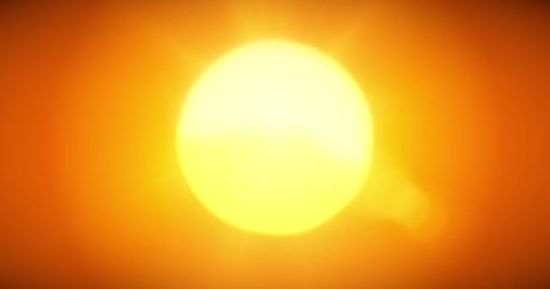 Güneş Yaz Günbatımında Sıcaklık Bozulması Kusursuz Döngü — Stok video