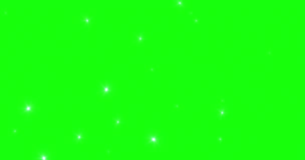 Glowing Lights Burst Bright Flashes Light Green Screen Seamless Loop — Wideo stockowe