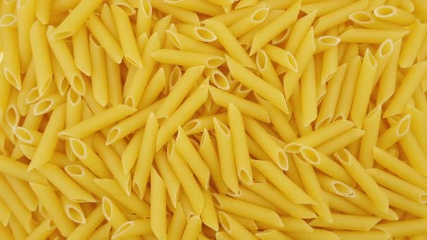 Pasta Penne Rigate Italian Durum Wheat Pasta View Top — Stockvideo
