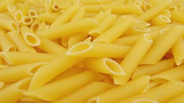 Pasta Penne Rigate, durum wheat pasta. Traditional Italian cuisine