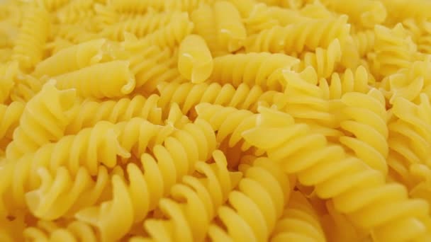 Pasta Fusilli Rotini Italian Durum Wheat Pasta Close View — Vídeos de Stock