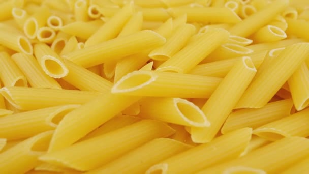 Pasta Penne Rigate Durum Wheat Pasta Traditional Italian Cuisine — стоковое видео