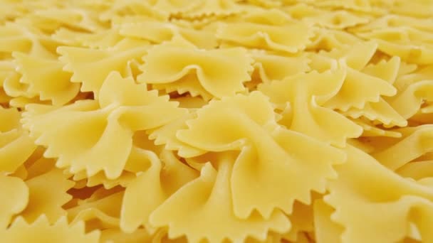 Pasta Farfalle Bowtie Pasta Finest Durum Wheat Pasta Traditional Italian — Vídeos de Stock