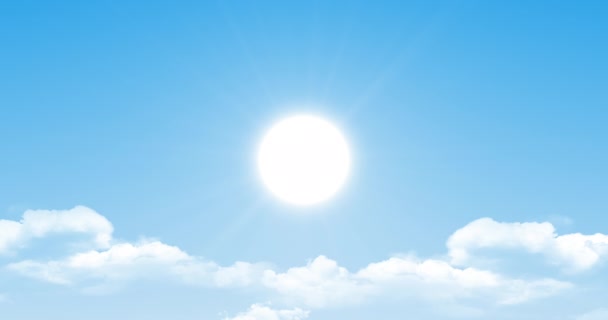 Сонце Над Хмарами Літнє Сонцестояння Повітряний Постріл Безшовна Анімація Циклу — стокове відео