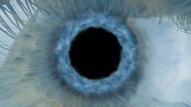 Eye. Human inner world. Pupil of human eye. Zoom in and zoom out, conceptual footage