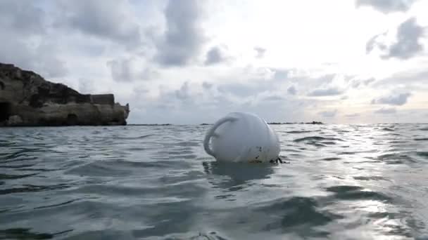 Buoy Floating Water Surface — 图库视频影像