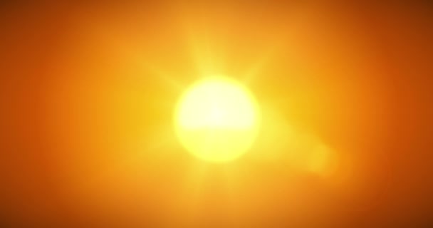 Abendsonne Sonnenuntergang Mit Atmosphärischer Verzerrung Nahtlose Schleife — Stockvideo