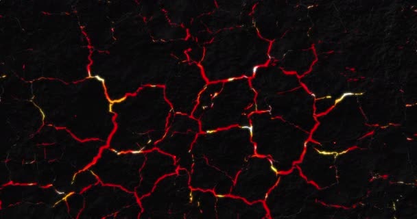 Lava Ondergrondse Stroom Naadloze Lus Uitzicht Vanaf Boven — Stockvideo