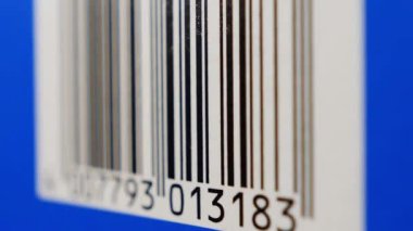 Barcode numbers scanning with laser reader