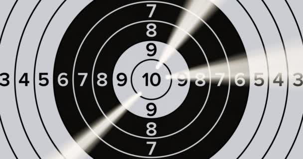 射击目标 子弹击中了靶心 概念画面 — 图库视频影像