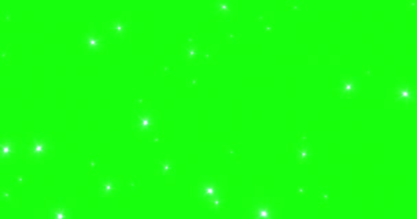 Светящийся Свет Лопнул Яркие Вспышки Света Изолированы Зеленом Экране Бесшовная — стоковое видео