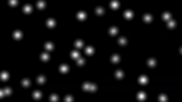 巨大的尘埃颗粒隔离在黑色背景 无缝循环动画 — 图库视频影像