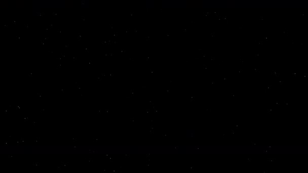 黒い背景に浮かぶ有機粉塵粒子 シームレスループ アルファチャンネル — ストック動画