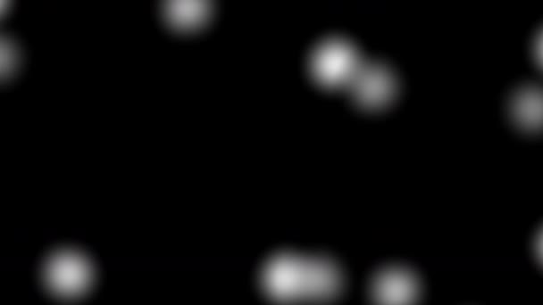 Extragroße Verschwommene Staubpartikel Auf Schwarzem Hintergrund Nahtlose Schleifenanimation Mit Alphakanal — Stockvideo