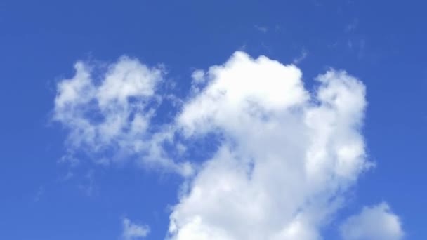 Γρήγορη Κίνηση Άσπρα Σύννεφα Μπλε Ουρανό Timelapse — Αρχείο Βίντεο