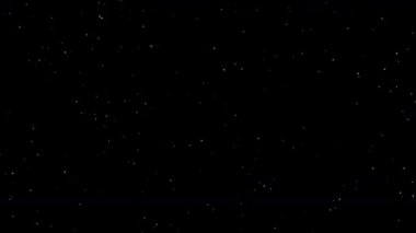 Siyah arkaplandaki toz parçacıkları pürüzsüzce yüzüyor. Alfa kanalı, animasyonu üstüste koy