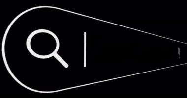 Boş iş var. Web tarayıcısına arama sorgusu yazılıyor. Arama kutusu yakın plan, alfa kanalı