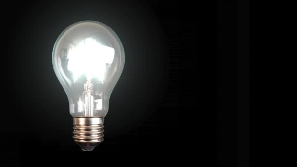 Світлодіодні Лампочки Мерехтять Чорному Тлі Копіювальним Простором Безшовне Відео Циклу — стокове відео