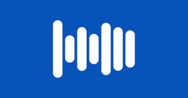 Ses spektrumu ses dalgası, mavi kromakey üzerinde izole