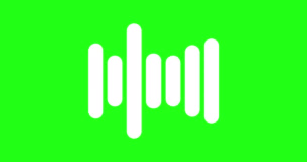 Sound Waveform Isolated Green Chromakey — Stock Video