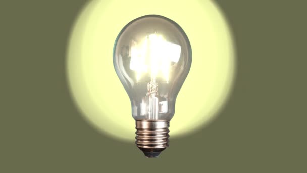 Led Lightbulb Electric Lamp Flickering — Stock Video