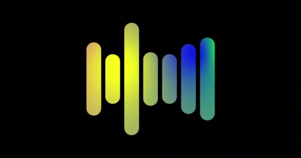 Форма Кольорової Хвилі Лінії Форми Еквалайзер Звукової Хвилі Безшовна Анімація — стокове відео