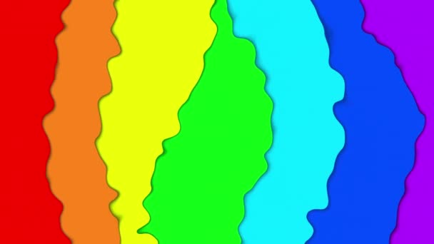 Çok Renkli Dalgalı Şekiller Kusursuz Döngü Animasyonu Dalgalı Çizgiler Arka — Stok video