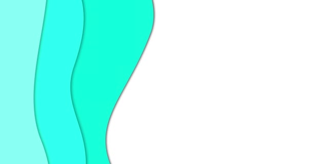 Cyan Vågor Sömlös Loop Animation Flytta Abstrakta Linjer Med Vit — Stockvideo