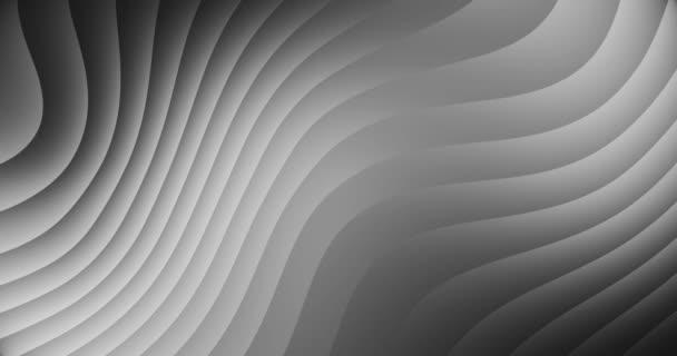 灰色梯度波 无缝循环3D动画 抽象运动背景 — 图库视频影像