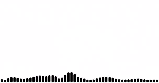 Fala Dźwiękowa Dole Ekranu Odizolowana Białym Tle Animacja Pętlowa — Wideo stockowe