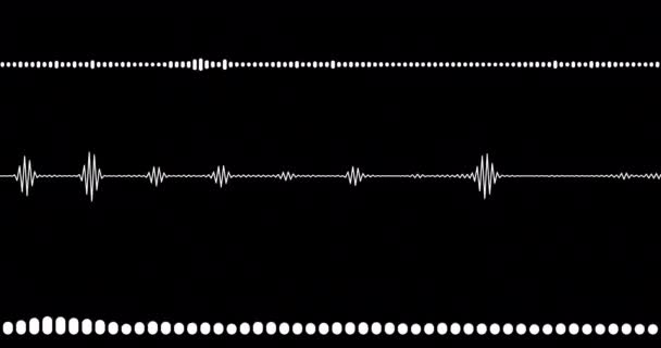 Bunt Olika Ljudvågformer Sömlös Loop Ljudvågor Med Alfakanal — Stockvideo