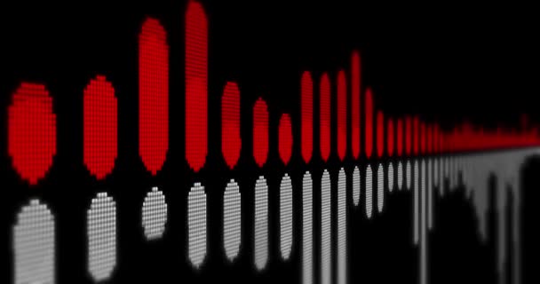 Цифровая Аудиоформа Бесшовный Спектр Звуковых Волн Крупном Плане — стоковое видео