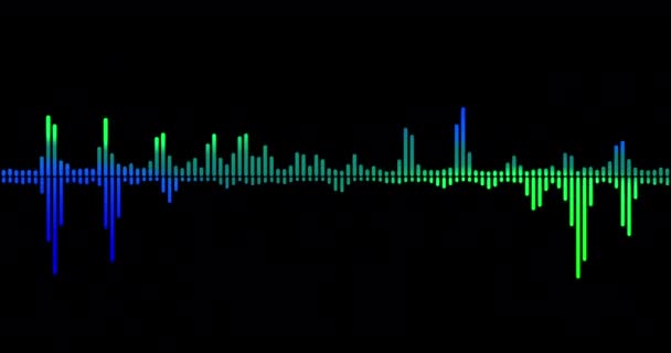 Digitale Lijn Geluid Equalizer Naadloze Lus Audiospectrum — Stockvideo