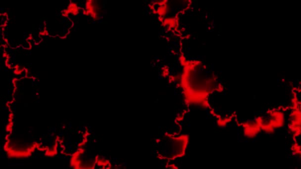 Surface Fusion Solide Noir Écran Vert Propagation Feu Transition Vidéo — Video