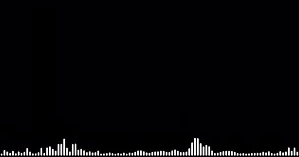Ecualizador Sonido Tercera Forma Onda Audio Inferior Animación Bucle Sin — Vídeo de stock