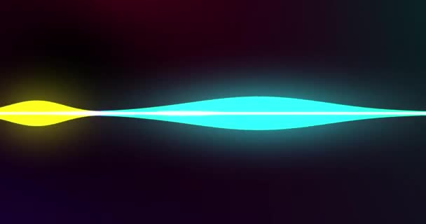 Цифровая Форма Сигнала Голосовой Спектр Аудио Эквалайзер Изолирован Черном Фоне — стоковое видео