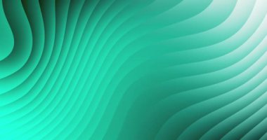 Cyan dalgaları, kusursuz döngü animasyonu. Soyut yeşil-mavi çizgiler, ışık ve gölge gradyanı