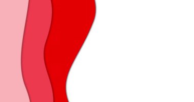 Dalgalı kırmızı şekiller, metin için yeri olan kusursuz döngü animasyonu