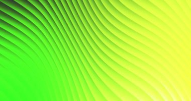 Yeşil dalgalı çizgiler. Açık yeşil renkten yeşil limon gradyan şeritlerine. Kusursuz döngülü canlandırılmış arkaplan