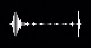 Dalga biçimi, ses eşitleyici. Şeffaf arkaplan üzerinde alfa kanalı ile sorunsuz ses sinyali taşınıyor