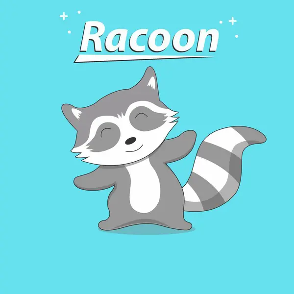 This is a cute raccoon illustration, it is suitable for an event mascot