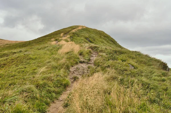 beautiful mountain landscape in the Bieszczady National Park; Bieszczady Mountains sunny day